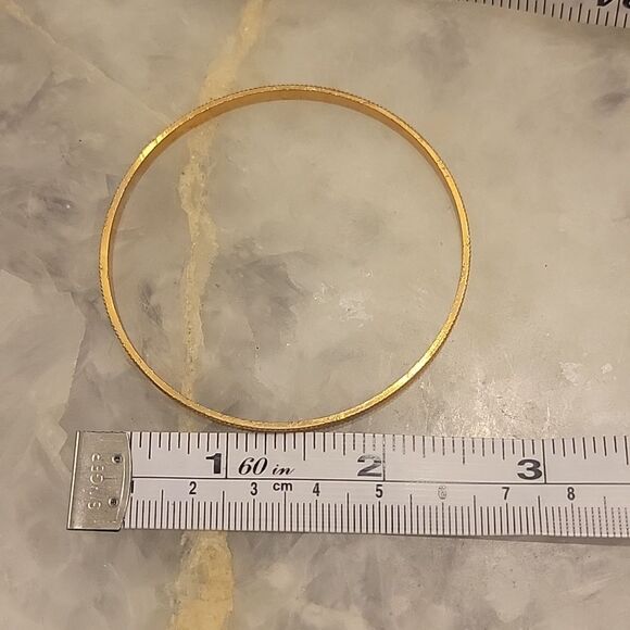 NEW Indian Bangle 18k Set 4 Gold Thin Wedding Dainty Coquette Bracelet BollyWood - Picture 5 of 9